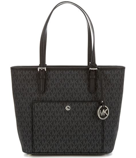 michael kors jet set signature medium snap pocket tote|mk jet set medium tote.